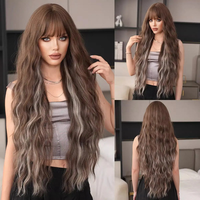 Peluca Largas Y Onduladas Para Mujer Pelucas Cabello Natural | Envío gratis