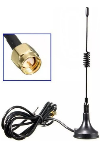 Antena Gsm C/base Magnetico 5db Sma Macho Cable 3mts