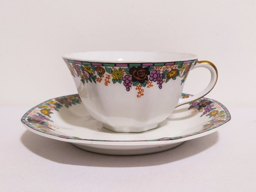 Taza Para Te De Porcelana Limoges B & C Estilo Art Deco