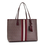 Bolsa Gemini Link Canvas Tote Tory Burch 53303 989 Vino Color Bordó