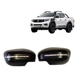 Cubre Espejo Negro Con Luz Led Nissan Np 300 2016-2019