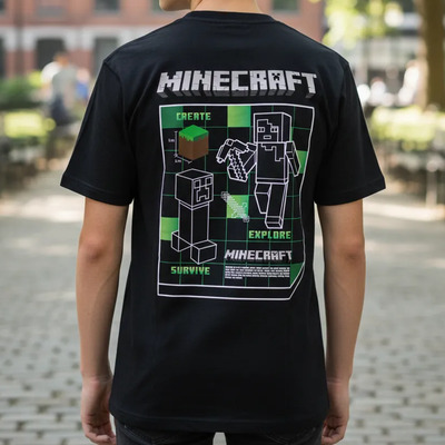 Playera Minecraft Diagrama Espalda Gamer Familia Premium | Envío gratis