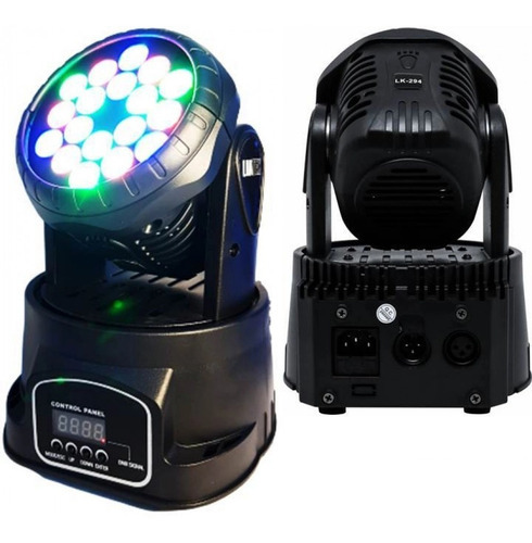 Canhão Moving Head 18 Led Rgb Hl6818 Strobo Balada Festa 110v/220v