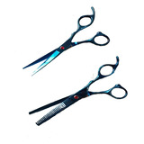 Kit Tijeras Peluqueria Profesional Corte + Entrescar Barberi