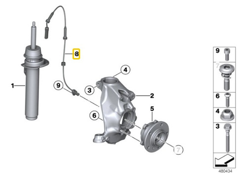 Sensor Abs Delantero Para Bmw Serie 1 F20 116d N47n Foto 2