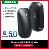 Ratón Inalámbrico Ugreen De 2,4 Ghz, Bluetooth 4000 Dpi, Color Negro