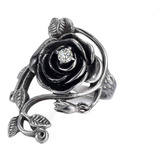 Anillo Retro Floral De Flor De Rosa, Anillos Vintage Para N.