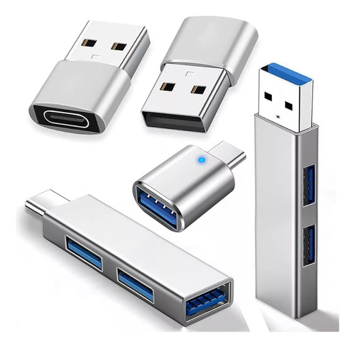 5 Piezas Adaptador Otg Usb Tipo C A Usb 3.0 Adaptador Usb