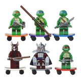 Kit 6 Bonecos Tartaruga Ninjas Blocos De Montar Promoção