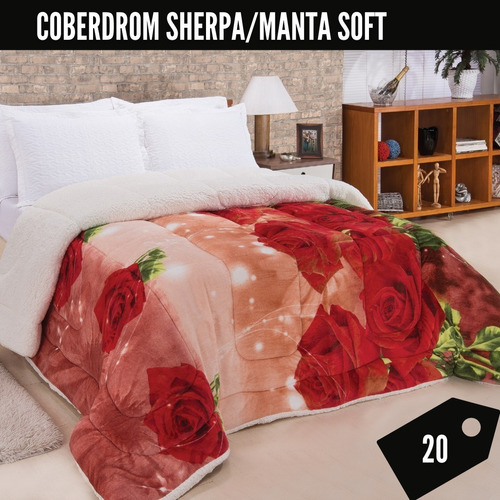 Coberdrom Casal Napoli Queen Dupla Face Sherpa