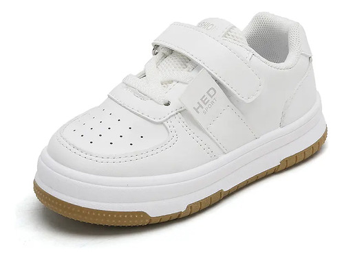 Tenis Agear Zapatilla Zaptos Causal Deportes Blando Transpirable Niños Niña 6-18 Años Blanco Negro | Meses sin interés