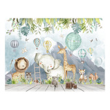 Vinilos Murales Empapelados Infantil Selva 130x70cm 2 Varios