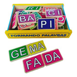 Formando Palavras - 50 Peças Em Madeira + Caixa