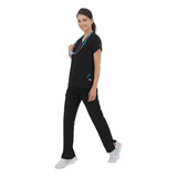 Mediform Conjunto Uniforme Médico Quirúrgico Mujer Negro