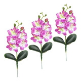 . Flores Artificiales De Orquídea Mariposa Phalaenopsis .