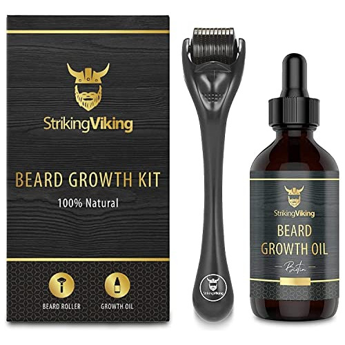 Striking Viking Kit De Crecimiento De Barba  Rodillo De Bar