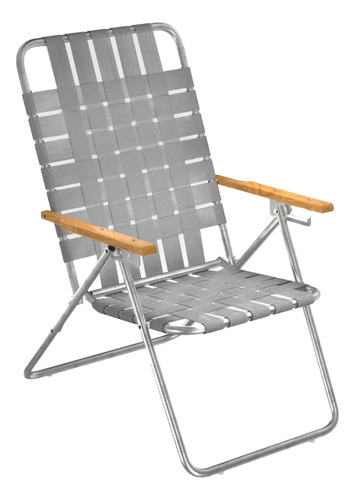 Sillon Reposera Alta Playa 130kg Ultra Reforzada Aluminio 