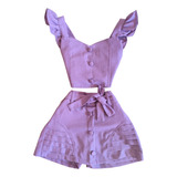 Conjunto Feminino Infantil Short Saia Linho Bloguerinha