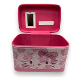 Cosmetiquera Cofre Con Espejo Hello Kitty Original 22x17 Cm 
