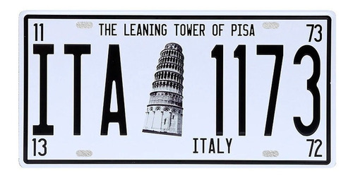 Placas Auto Italy Torre Pisa Moblihouse
