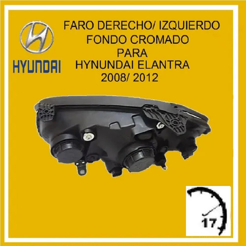 Faro Fondo Cromado Hyundai Elantra 2008-2012 Foto 4
