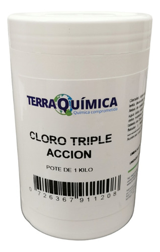 Cloro Triple Acción Para Piscinas - Pote 1 Kg (5 Tabletas)