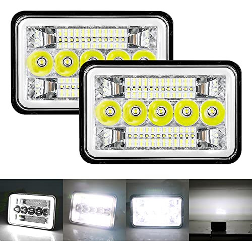 Bestzheyu Par De Faros Led De 4 X 6 Con Haz Hi Lo Drl Para C