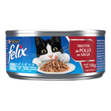 Alimento Felix Trocitos De Pollo Para Gato Adulto Sabor Pollo En Lata De 156g
