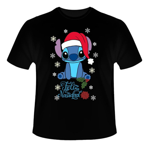 Playera Stitch Navidad Regalo Personaliza 