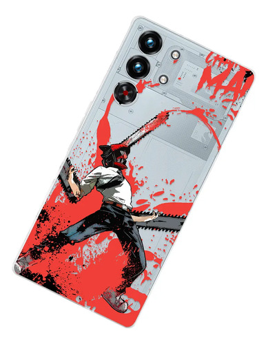 Funda Para Redmagic Chainsaw Man Anime Denji Demonio Motosierra Pochita