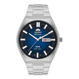 Relógio Orient Automatico 469ss086 Masculino - Prata E Azul