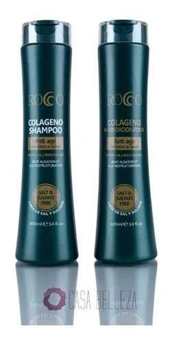 Rocco® Colageno Sin Sal Shampoo 400ml + Acondicionador 400ml