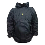 Campera Parka Tactica Impermeable Polar Interno Color Negro