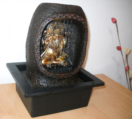 Fuente De Agua Feng Shui De Interior C/luz Gnesha Buda 26 Cm