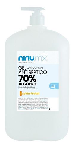 Gel Antibacterial Gel Antiséptico Ninu 4 L Con Dosificador Fragancia Fusión Frutal