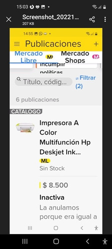 Impresora Un Solo Uso.hp.no Hago Envios