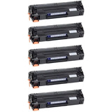 Kit 5x Cartucho Toner Compatível Hp Ce285a Cb435a Cb436a 85a