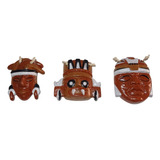 Mascara Decorativa Prehispanica Juego 3 Piezas