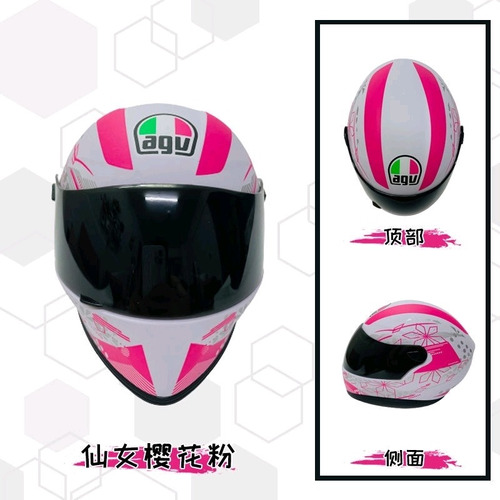 Casco De Moto Abatible Para Mascota Raza Pequeña Color Rosa 