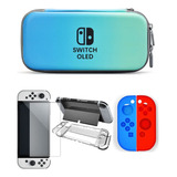 Combo: Estuche+siliconas+vidrio Protector N Switch Oled