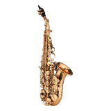 1 Saxofón Soprano Bb De Latón Niquelado Dorado