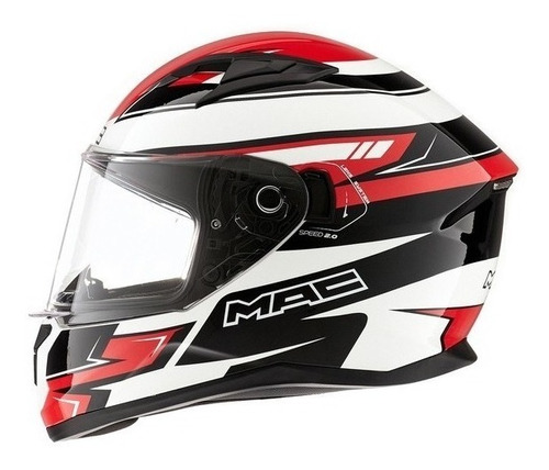 Casco Moto Visor Mac Speed 2.0 Disco Raven Cuota Devotobikes