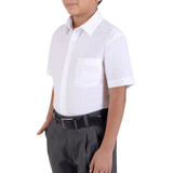 Camisa Escolar Blanca Manga Corta 