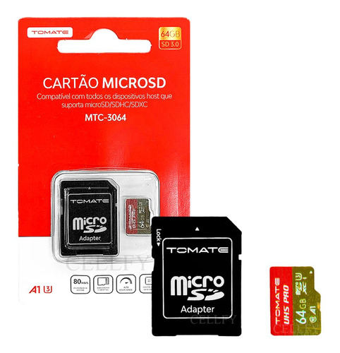 Cartão Memória Micro Sd 64gb Luatek Classe 10 80mb/s Ultra