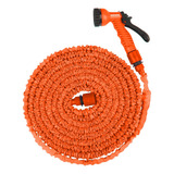 Manguera Mágica De Riego Expandible 15 Mts. Daewoo + Pistola Color Naranja