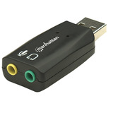 Convertidor Usb A 3.5mm Tarjeta Sonido Manhattan 150859