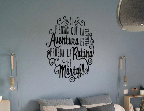 Vinil Decorativo Para Pared Frases Letras Si Piensas Que