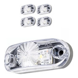 04 Lanterna Delimitadora Caminhão Carreta Bivolt Led Cristal