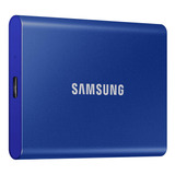 Disco Duro Portable Samsung T7 Ssd 1tb, Color Azul, Usb 3.2 