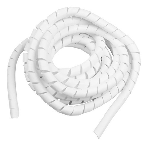 Organizador De Fios Cabos Espiral 16mm Informática 15 Mts Cor Branco